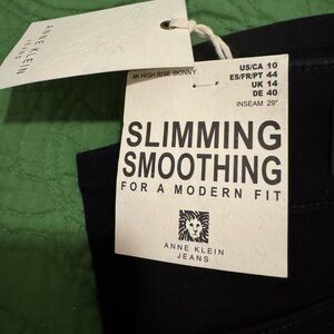 Anne Klein Black High-Rise Slimming Skinny Jeans